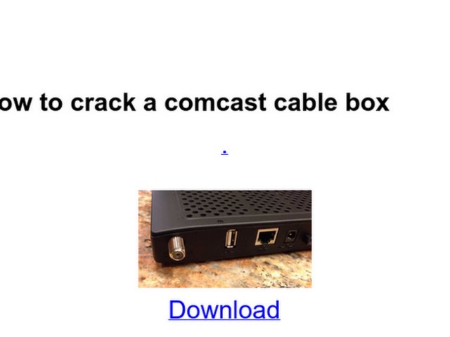 Motorola digital cable box hack