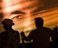 People watch a video at the Muhammad Ali Center June 9, 2016 in Louisville, Kentucky.